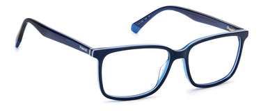 Premium Men Polaroid Eyeglasses: PLD D394 - Blue Azure(2) - SpecSMART Eye Clinic (Diagonal View)